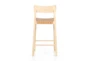 Allan Natural Woven Leather Counter Stool With Back - Back