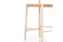Allan Natural Woven Leather Counter Stool With Back - Detail