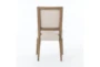 Caswell Dark Linen Armless Dining Chair - Back