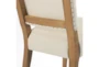 Caswell Dark Linen Armless Dining Chair - Detail