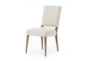 Caswell Dark Linen Armless Dining Chair - Signature