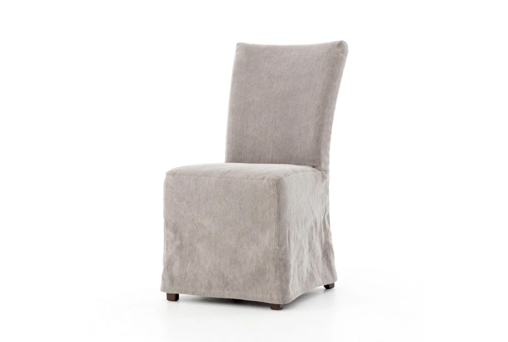 Grey Slip Cover Dining Chair