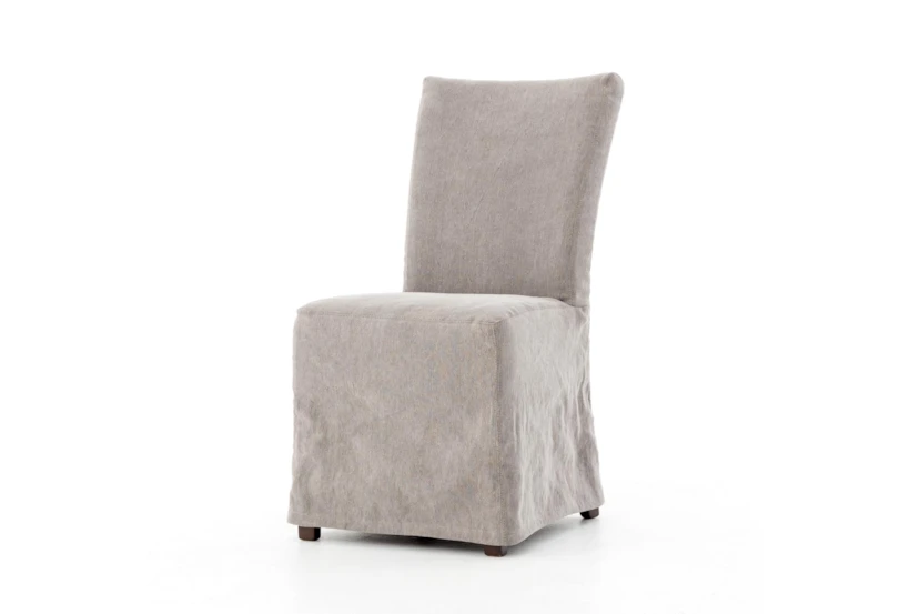 Grey Slip Cover Dining Chair - 360