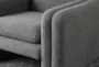 Charcoal Sherpa Double Arm Accent Chair - Detail