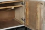 Weathered Elm 2 Door Cabinet With Black Metal Legs - Detail