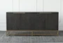 Dark Brown Oak 4 Door Sideboard - Front