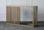 Natural Oak Console Table With Glass Top - Signature
