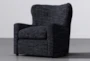 Jollette Slate Wingback Arm Chair - Side
