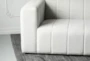 Neutral Fabric Vertical Channeled Sofa - Detail