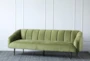 Green Velvet Channeled Sofa - Signature