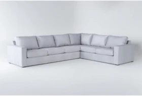 Araceli Dove 3 Piece Sectional With Left Arm Facing Sofa