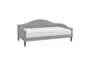 Twin Light Grey Camelback Upholstered Daybed - Side