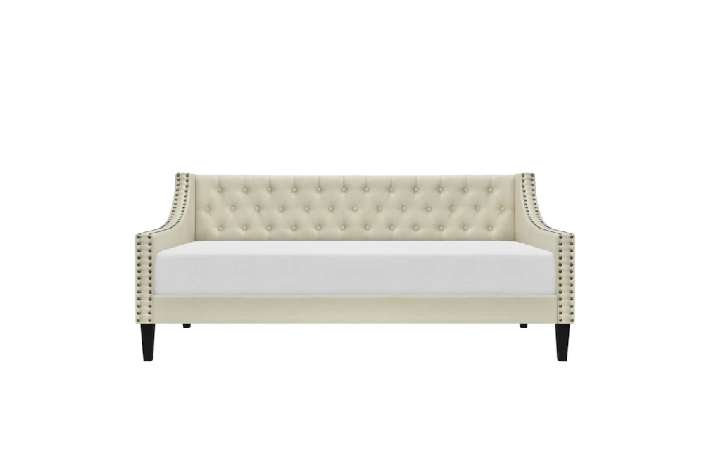 Twin Beige Swoop Arm Daybed