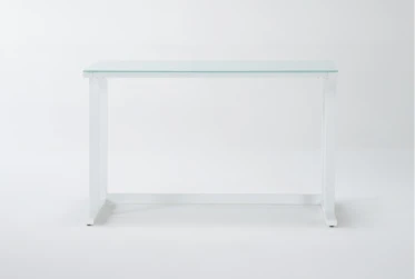 Studio II White Glass Desk