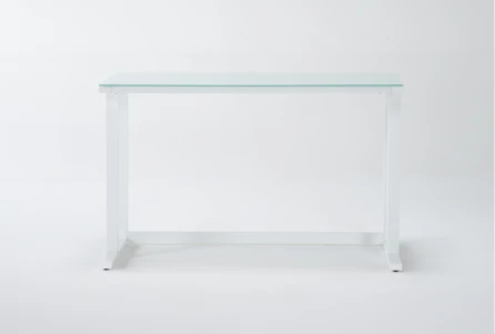 Studio II White Glass Desk