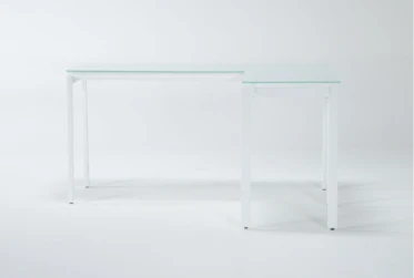 Studio II White L-Shaped Desk