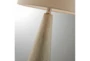 26 Inch Light Brown Textured Ceramic Cone Table Lamps 2 Piece Set - Detail