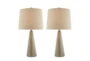 26 Inch Light Brown Textured Ceramic Cone Table Lamps 2 Piece Set - Signature