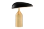 14 Inch Black + Gold Asymetrical Adjustable Dome Table Lamp - Signature