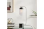20 Inch Black + Frosted Glass Capsule Table Lamp - Room