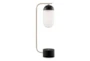20 Inch Black + Frosted Glass Capsule Table Lamp - Signature