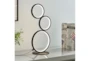 18 Inch Black Stacked Dimmable Led Circle Sculpture Table Lamp - Room