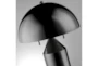 20 Inch Black 2 Light Mushroom Dome Lamp With Pull Chain Switch - Detail