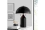 20 Inch Black 2 Light Mushroom Dome Lamp With Pull Chain Switch - Room