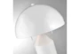 20 Inch White 2 Light Mushroom Dome Lamp With Pull Chain Switch - Detail
