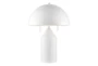 20 Inch White 2 Light Mushroom Dome Lamp With Pull Chain Switch - Signature