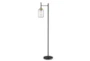 Black Brass + Glass Edison Bulb Table + Floor Lamps With Usb Charge 3 Piece Set - Signature