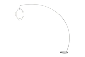 83 Inch Silver Arc + Dimmable Led Orb Floor Lamp