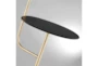 59 Inch Black + Antique Brass Task Floor Lamp With Table - Detail