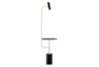 59 Inch Black + Antique Brass Task Floor Lamp With Table - Signature