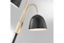 67 Inch Black + Gold Gooseneck 3 Light Tree Floor Lamp With 3 Way Switch - Detail