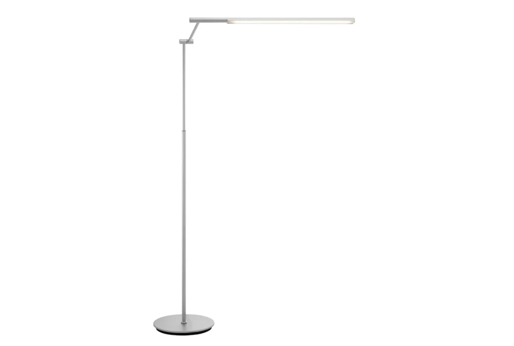 60 Inch Silver Dimmable Led Adjustable Blade Task Floor Lamp