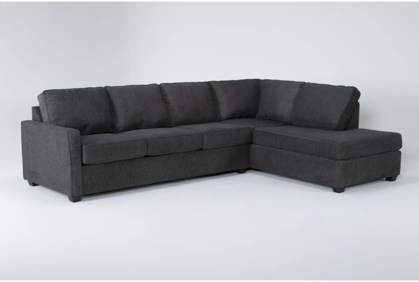 Mathers Slate 125" 2 Piece Sectional with Right Arm Facing Corner Chaise - 360