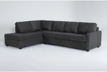 Mathers Slate 125" 2 Piece Sectional With Right Arm Facing Queen Sleeper Sofa & Left Arm Facing Corner Chaise