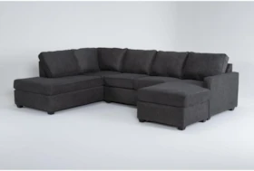 Mathers Slate 2 Piece Sectional With Left Arm Facing Corner Chaise & Right Arm Facing Sleeper Chaise