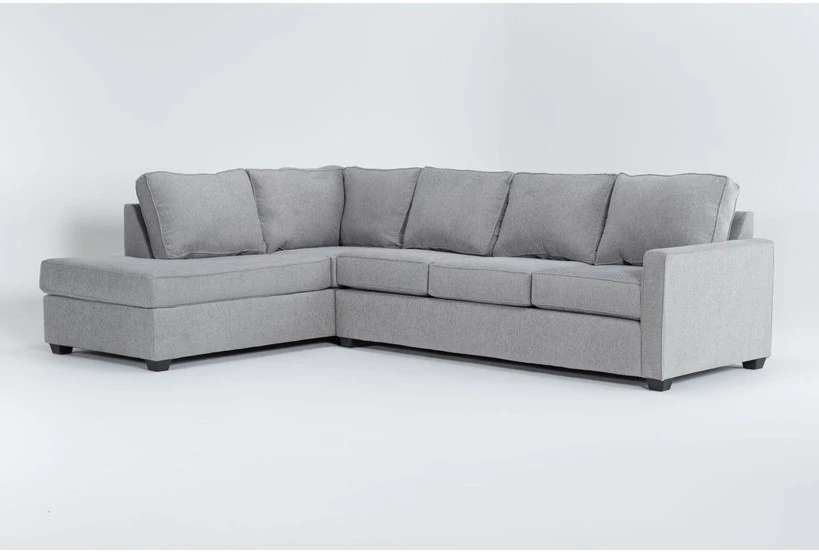 Mathers Oyster 125" 2 Piece Sectional with Right Arm Facing Queen Sleeper Sofa & Left Arm Facing Corner Chaise