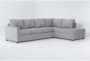 Mathers Oyster 2 Piece Sectional With Right Arm Facing Corner Chaise & Left Arm Facing Sleeper Sofa - Signature