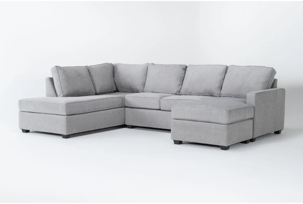 Mathers Oyster 125" 2 Piece Sectional with Right Arm Facing Sofa Chaise & Left Arm Facing Corner Chaise