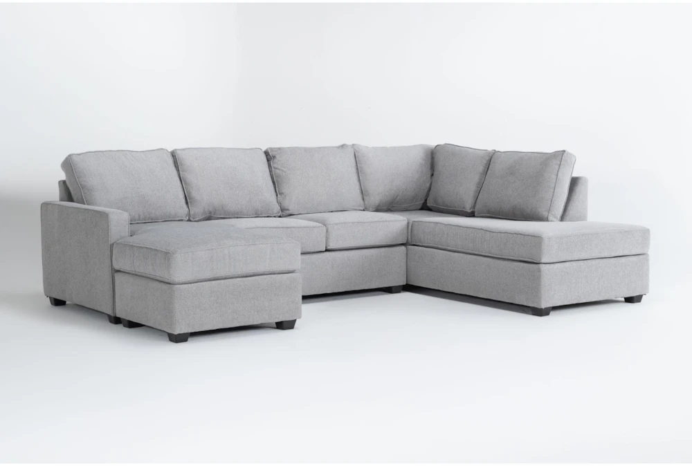 Mathers Oyster 125" 2 Piece Sectional with Left Arm Facing Sofa Chaise & Right Arm Facing Corner Chaise