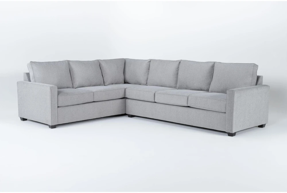 Mathers Oyster 125" 2 Piece Sectional with Right Arm Facing Queen Sleeper Sofa