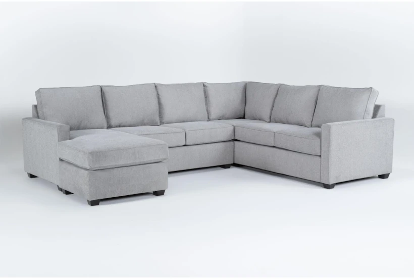 Mathers Oyster 125" 2 Piece Sectional with Left Arm Facing Queen Sleeper Sofa Chaise - 360