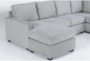 Mathers Oyster 2 Piece Sectional With Left Arm Facing Sleeper Sofa & Chaise - Side