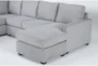 Mathers Oyster 125" 2 Piece Sectional with Right Arm Facing Queen Sleeper Sofa Chaise - Detail