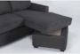 Mathers Slate 91" Sleeper Sofa with Reversible Chaise - Detail