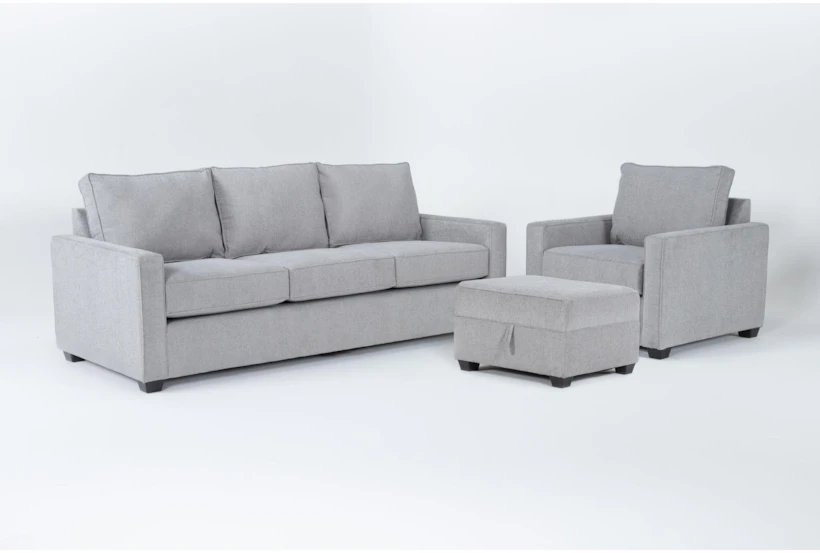 Mathers Oyster 3 Piece Sleeper Sofa/Chair/Ottoman Set - 360
