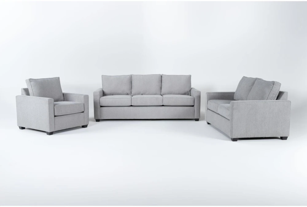 Mathers Oyster 3 Piece Queen Sleeper Sofa, Loveseat & Chair Set